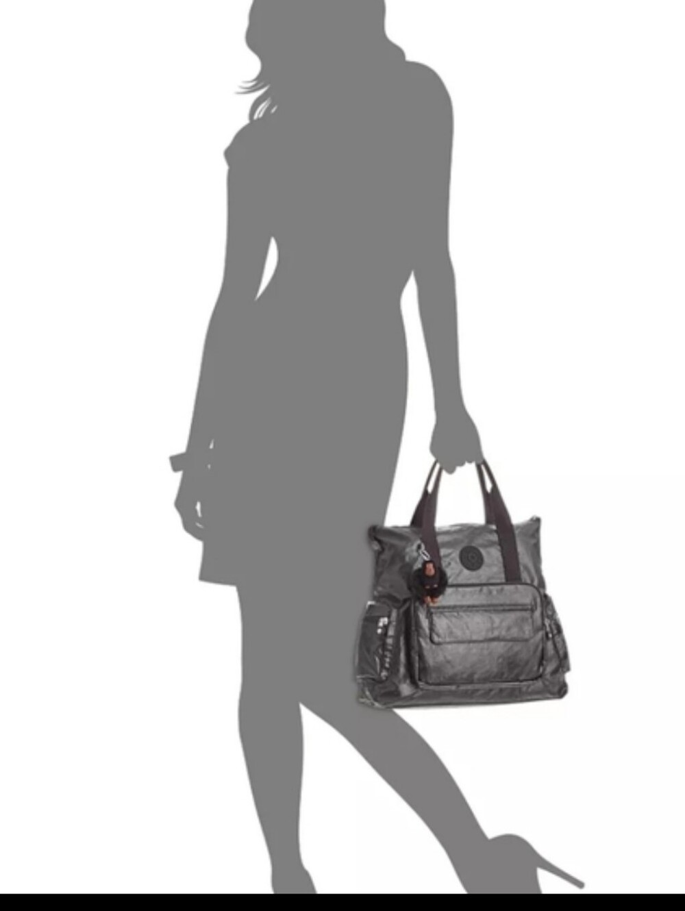Kipling‎ Backpack To Satchel Convertible, Black Patent, Laptop Pouch, Quality
